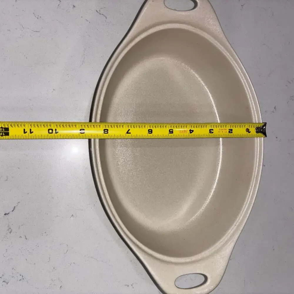 CorningWare Creations Khaki Sandstone 2 Qt Oval Casserole Baking Dish No Lid